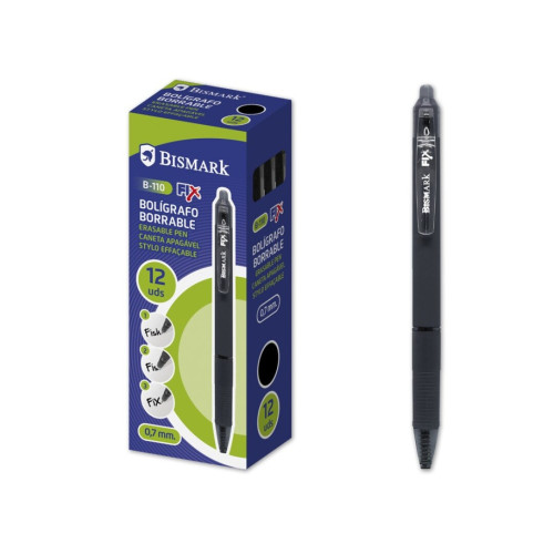 BISMARK - BOLIGRAFO BORRABLE C/CLIP NEGRO (Ref.330216)