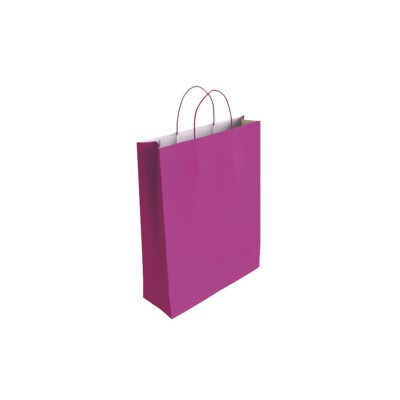 BISMARK - BOLSA PAPEL CON ASAS CELULOSA FUCSIA S 24X10X32 CM (Ref.329817)