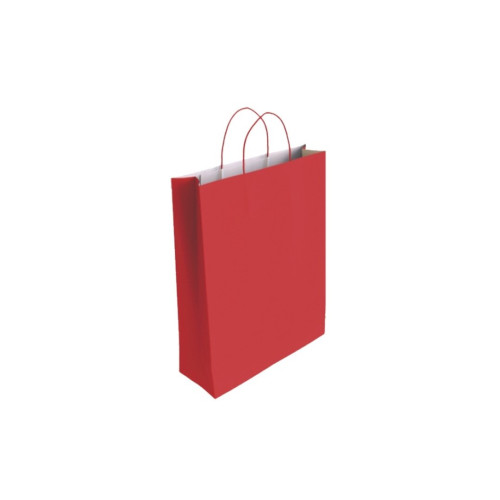 BISMARK - BOLSA PAPEL CON ASAS CELULOSA ROJO S 24X10X32 CM (Ref.329825)