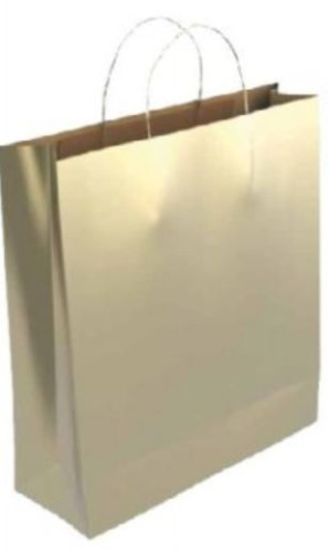 BISMARK - BOLSA PAPEL CON ASAS KRAFT ORO M 27X12X37 CM (Ref.329846)