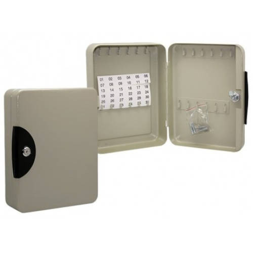 BISMARK - CAJA GUARDALLAVES METALICA 24 LLAVES EN COLOR GRIS (Ref.319903)