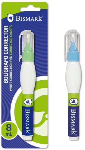 BISMARK - CORRECTOR LIQUIDO BOLIGRAFO 8 ml ERGONOMICO (Ref.317278)