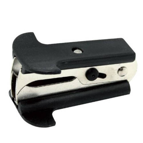 BISMARK - EXTRAEGRAPAS/QUITAGRAPAS METÁLICO TIPO PINZA CON CIERRE SEGURIDAD COLORES SURTIDOS AZUL - NEGRO -12U- (Ref.310825)