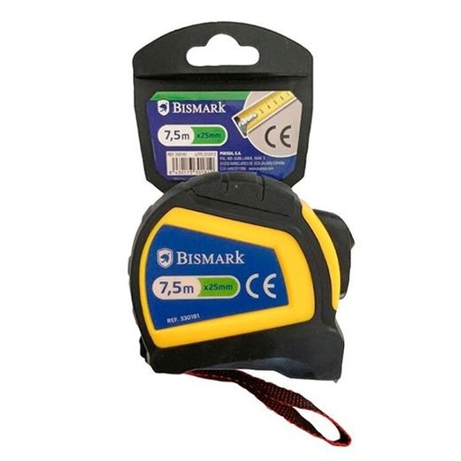 [330181] BISMARK - Caja 6 FLEXOMETROS CON CARCASA REFORZADA 7,5m X 25mm (Ref.330181)