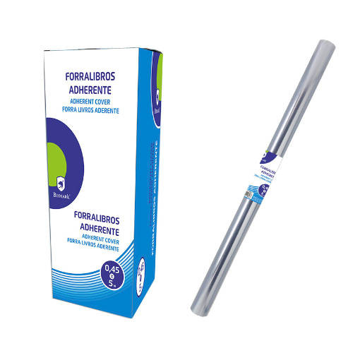 BISMARK - FORRALIBROS ADHERENTE PVC 5M X 45 CM. TRANSPARENTE (Ref.315626)