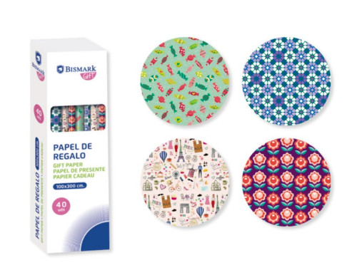 BISMARK - PAPEL DE REGALO TODO TIEMPO FUNNY 100X300 CM (Ref.329861)