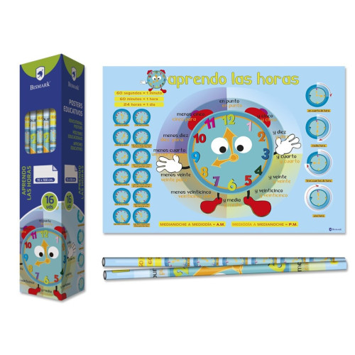 BISMARK - POSTER APRENDO LAS HORAS 70X100 CM (Ref.329289)
