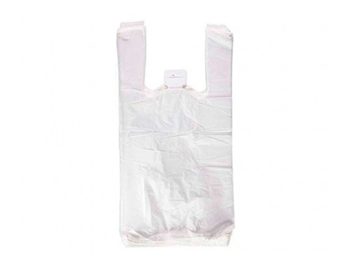 BLANCA - BOLSA CAMISETA RECICLADA 70% 50 MC 35X50 CM APTA LEGISLACION DE BOLSAS 2021 (Ref.3004044)