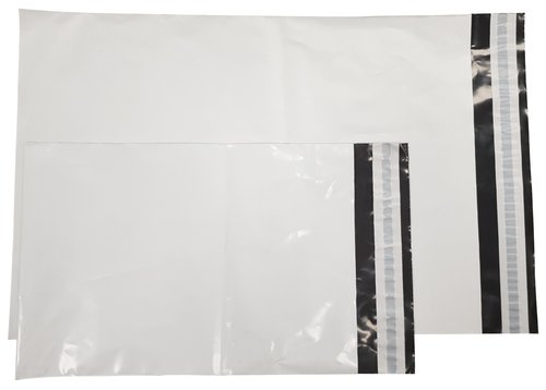 BOLSA COURIER PLASTICO 70% RECICLADO SIN IMPRIMIR 400x500 mm PAQUETE de 100 (Ref.BC40050070SIN)