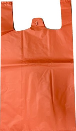 LORCAPACK - BOLSA DE ASA ANONIMA 42X53 50 MICRAS 70% RECICLADO NARANJA 1KG (Ref.54188)