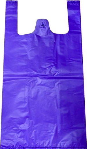 LORCAPACK - BOLSA DE ASA ANONIMA 42X53 50 MICRAS 70% RECICLADO VIOLETA 1KG (Ref.54171)