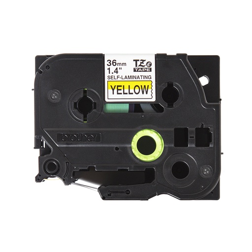 BROTHER - Cinta Autolaminada Texto negro sobre fondo amarillo. (Ref.TZESL661)