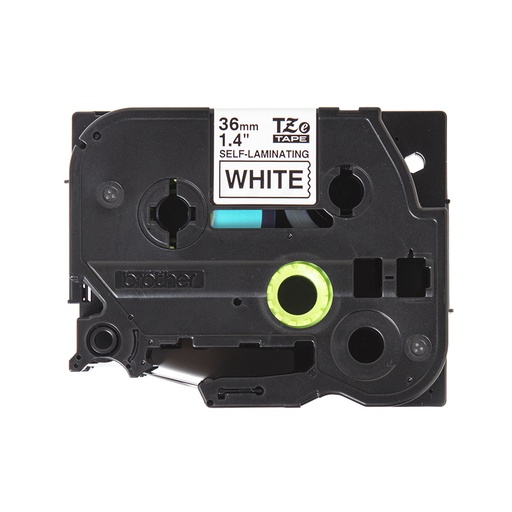 BROTHER - Cinta Autolaminada Texto negro sobre fondo blanco. (Ref.TZESL261)