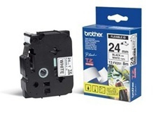 BROTHER - Cinta laminada Amarillo / negro (Flexibles) 24mm (Ref.TZeFX651)