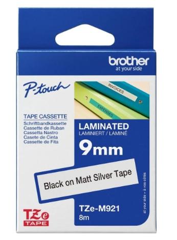 BROTHER - CINTA TZE LAMINADA METALIZADA (9mm) (Ref.TZeM921)