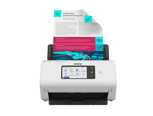 BROTHER - Escaner profesional de alta velocidad con escaneado a doble cara automatico, tarjeta de red (Ref.ADS4700W)