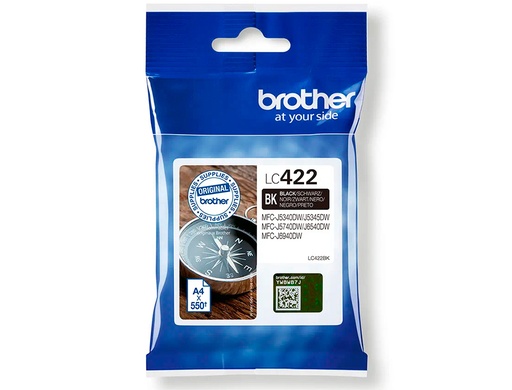 BROTHER - INK-JET LC-422BK NEGRO MFC-J5340DW / MFC-J5740DW / MFC-J6540DW / MFC-J6940DW 550 PAGINAS (Ref.LC422BK)