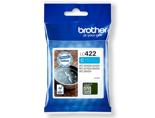 BROTHER - INK-JET LC-422C CYAN MFC-J5340DW / MFC-J5740DW / MFC-J6540DW / MFC-J6940DW 550 PAGINAS (Ref.LC422C)