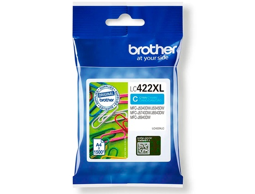BROTHER - INK-JET LC-422XLC CYAN MFC-J5340DW / MFC-J5740DW / MFC-J6540DW / MFC-J6940DW 1500 PAGINAS (Ref.LC422XLC)