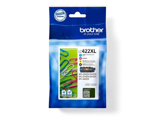 BROTHER - INK-JET LC-422XLVAL MFC-J5340DW / MFC-J5740DW / MFC-J6540DW / MFC-J6940DW 3000 PAGINAS NEGRO 1500 (Ref.LC422XLVAL)