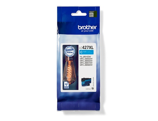 BROTHER - INK-JET MFCJ5955DW / 6955DW CIAN ALTA CAPACIDAD 5000 PAGINAS (Ref.LC427XLC)