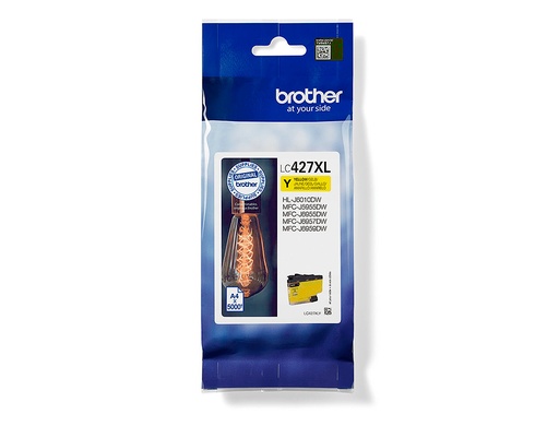 BROTHER - INK-JET MFCJ5955DW / 6955DW ALTA CAPACIDAD AMARILLO 5000 PAGINAS (Ref.LC427XLY)