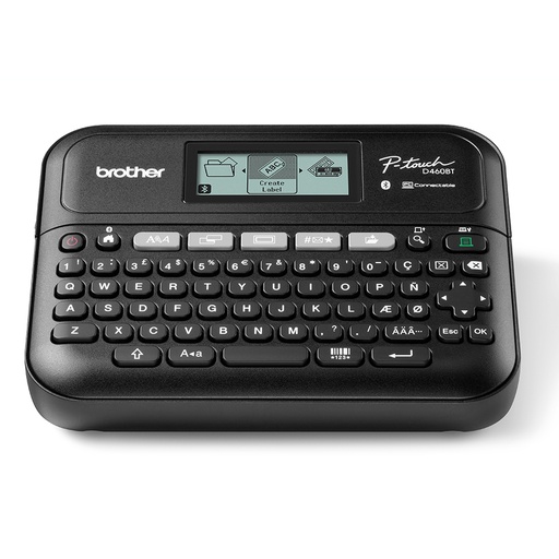 BROTHER - Rotuladora electrónica de sobremesa PT-D460BTVP con teclado, conexión a PC y móvil (Ref.47981)
