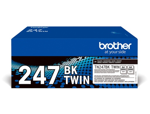 BROTHER - TONER TN247BK DCP-L3510CDW / HL-L3270CDW / MFC-L3710CW NEGRO 3000 PAGINAS PACK 2 UNIDADES (Ref.TN247BKTWIN)