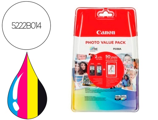 CANON - Cartucho Negro/Color PG-540L/CL-541 Pixma MG2150/3150 (Ref.51364)