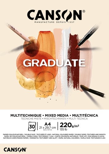 CANSON - BLOCK DIB.G-GRADUATE MIX MED.A4 30h OCRE (Ref.C400110368)