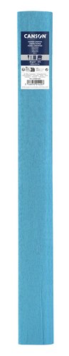 CANSON - PAPEL CREPE (PINOCHO) 40g 0,5x2,5 m AZUL TURQUESA (Ref.C200001420)