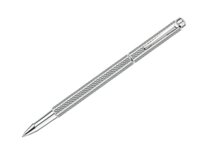 CARAN D'ACHE - ROLLER ECRIDOR CUBRIK PLACADO PALADIO GRABADO GUILOCHE ZIGZAG CON ESTUCHE PUNTA MEDIA (Ref.838-377)