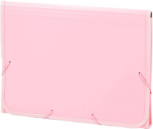 CARCHIVO - ACORDEON POLIPROPILENO SOFT FOLIO 13 DEPARTAMENTOS RIBETE GOMA ROSA (Ref.19260025)