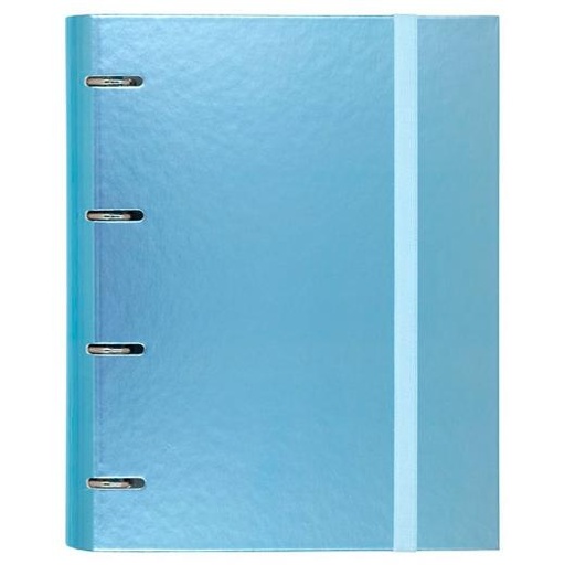 CARCHIVO - CARPEBLOCK METAL CARPETA CARTÓN FORRADO PLASTIFICADO A4 ANILLAS MIXTAS 4X35MM C/RECAMBIO 100H 4X4 AZUL (Ref.12257409)