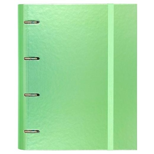 CARCHIVO - CARPEBLOCK METAL CARPETA CARTÓN FORRADO PLASTIFICADO A4 ANILLAS MIXTAS 4X35MM C/RECAMBIO 100H 4X4 VERDE (Ref.12257421)