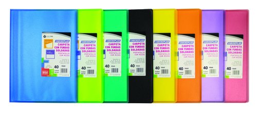 CARCHIVO - CARPETA CARCHIPLÁS-BOOK DE POLIPROPILENO TRASLÚCIDOS CON 40 FUNDAS SOLDADAS FOLIO VERDE (Ref.50314054)