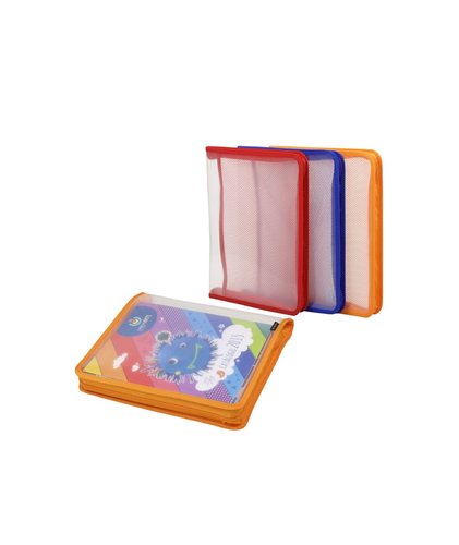 CARCHIVO - CARTERA CREMALLERA PP DIAGONAL FOLIO RIBETE AZUL (Ref.4930K45)