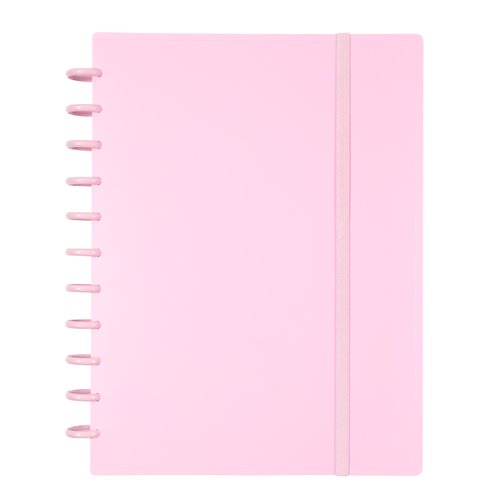 CARCHIVO - CUADERNO INGENIOX ESPIRAL A4 100H C/SEPARADORES EXTRAÍBLES 100GR PAUTADO 7MM TAPAS PP SEMI-RÍGIDO CIERRE C/GOMA ROSA (Ref.66004025)