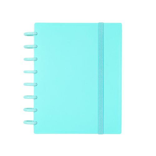 CARCHIVO - CUADERNO INGENIOX ESPIRAL A5 100H C/SEPARADORES EXTRAÍBLES 100GR PAUTADO 7MM TAPAS PP SEMI-RÍGIDO CIERRE C/GOMA MENTA (Ref.66005017)