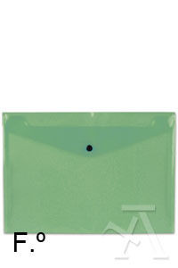 CARCHIVO - SOBRE POLIPROPILENO FOLIO SOLAPA C/BROCHE PLASTICO VERDE (Ref.342K15)