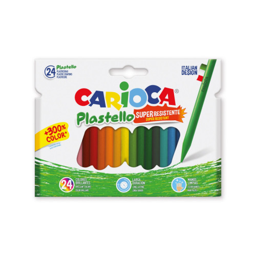 CARIOCA - CAJA 24 PLASTICERAS COLORES SURTIDOS (Ref.42880)