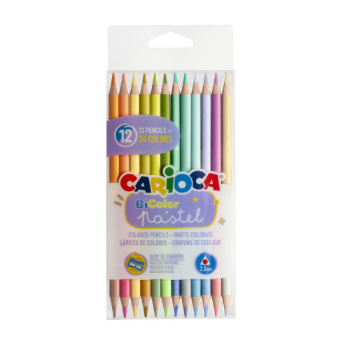 CARIOCA - LAPICES BICOLOR TRIANG.PAST.C/12 (Ref.43309)
