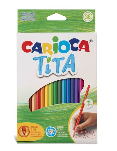 CARIOCA - LAPICES de COLORES TITA HEXAGONAL estuche de 36 (Ref.42795)