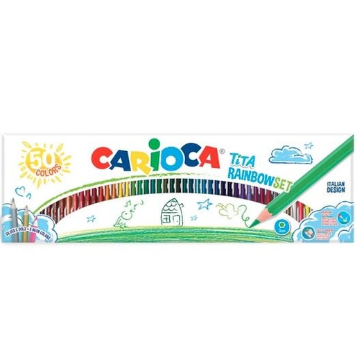 CARIOCA - LÁPICES TITA RAINBOW ESTUCHE 50U COLORES SURTIDOS (Ref.42990)
