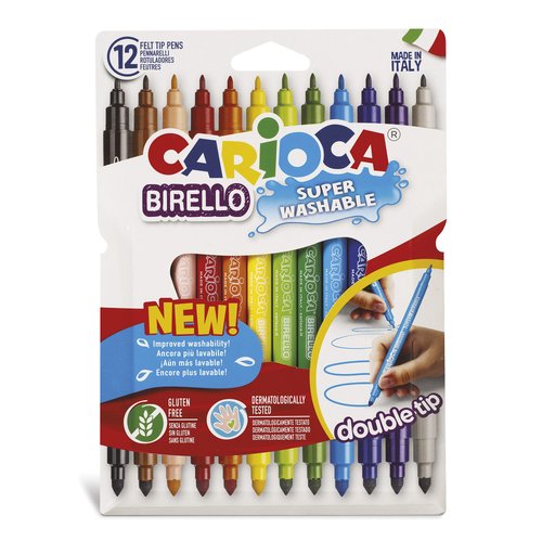 CARIOCA - ROTULADOR FIBRA BIRELLO DOBLE CAJA de 12 (Ref.A53510012/41457)