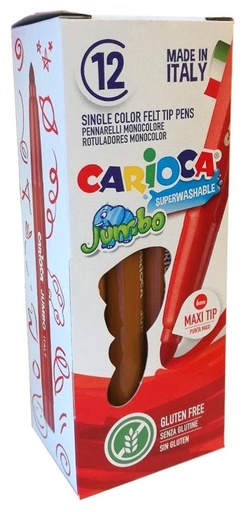 CARIOCA - ROTULADOR JUMBO PUNTA MAXI MARRÓN - CAJA DE 12 (Ref.4013006)