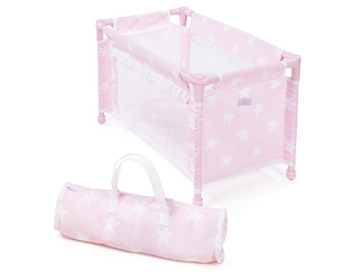 CARLOTA - CUNA DE VIAJE COLOR ROSA 530X320X320 MM (Ref.60408)