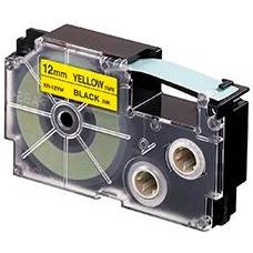 CASIO - CINTA PARA ETIQUETADORA 8M X 12MM NEGRO/AMARILLO (Ref.XR-12YW1)
