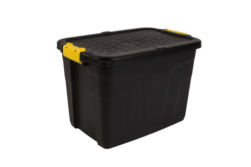CEP - CAJA ALMACENAMIENTO STRATA BY HW442 60 LITROS APILABLE con TAPA SERVICIO PESADO NEGRO (Ref.2004420130)
