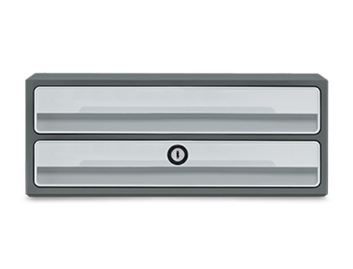 CEP - FICHERO CAJONES DE SOBREMESA MOOV UP RECICLADO 80% CON CERRADURA RECICLADO 80% 2 CAJONES COLOR GRIS (Ref.1091116361)